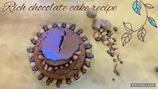 RICH chocolate cake recipe Lofi baking recipe [upl. by Eberly]