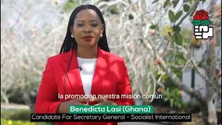 Message from Socialist International Secretary General Benedicta Lasi [upl. by Aekerly]