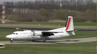 Cityjet Fokker 50 and Flybe Embraer 170 at Friedrichshafen Airport HD [upl. by Enyaj]