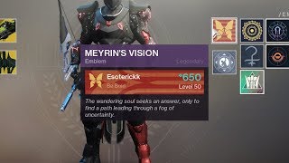 How To Get quotMeyrins Visionquot Emblem  Forge Glyph Puzzle Destiny 2 Black Armory [upl. by Yzeerb]