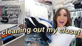 EXTREME CLOSET CLEANOUT 2022  decluttering  organizing my closet for fall deep cleaning [upl. by Iseabal]