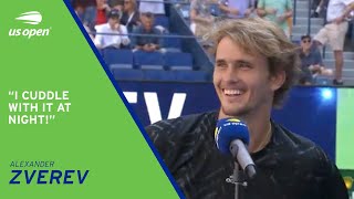 Alexander Zverev OnCourt Interview  2021 US Open Round 4 [upl. by Droc]