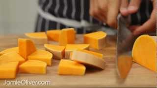 How To  prepare butternut squash from curry rogan josh in 30Minute Meals [upl. by Will]