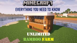 Minecraft Ultimate Unlimited Bamboo Farm  Tutorial [upl. by Varian355]