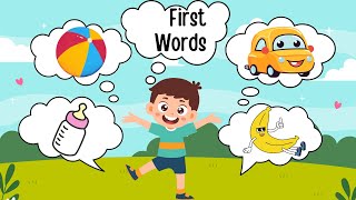 Babys First Words  Learn to Talk with Fun and Easy Words  Mama Dada amp Many More [upl. by Huxley]