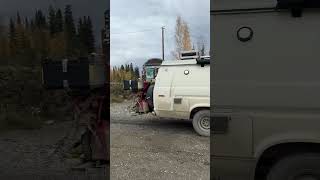 Before amp After  Driving the Dempster Highway in our 1989 Ford E250 Sportsmobile vanlife [upl. by Arekat]