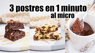 Cookies brownies y bizcocho EXPRESS EN 1 MINUTO SIN HORNO Sin gluten sin lactosa y 100 KETO [upl. by Maggi]