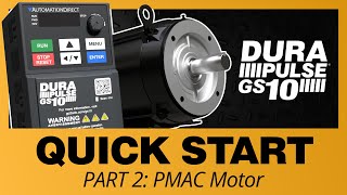 Quick Start part 2  DURApulse GS10 VFD with PMAC Motor at AutomationDirect [upl. by Ahsinaj]