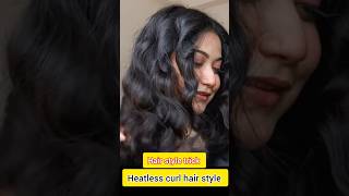 🔥FLUFFY NO HEAT CURLS HAIRSTYLE hairstyle hairhackhaircurlshorts [upl. by Atinnor]