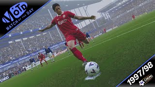 Match of the Day 9798  Everton v Liverpool  FA Carling Premiership PES 2021 [upl. by Aihsrop]