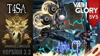 5v5 T4SA  Alpha CP  Vainglory hero gameplay from pro player [upl. by Oiredised343]