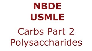 Carbohydrates Part 2  NBDE Biochemistry [upl. by Ojiram]