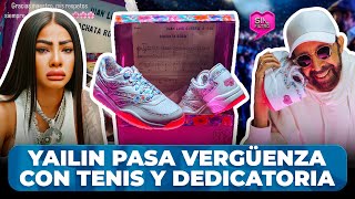 YAILIN PASA VERGÜENZA DE SU VIDA POR JUAN LUIS GUERRA CON TENIS Y DEDICATORIA [upl. by Howard]