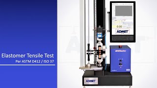 Rubber and Elastomer Tensile Testing Setup per ASTM D412 [upl. by Aihsiym]