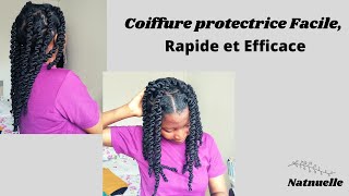 Coiffure protectrice cheveux crépus Simple et Efficace👌 [upl. by Eri]