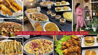 Hi tea party 13 Dishes in one  Buffalo bombs  Bread patties  Chicken pakora  candy dessert [upl. by Ruamaj]