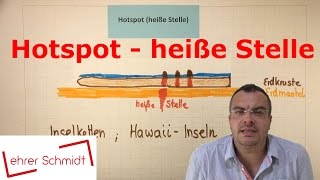 Hot Spot  heiße Stelle  Erdkunde  Plattentektonik  Lehrerschmidt [upl. by Sullecram81]