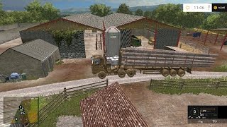 Selling 15m loggs and wood chipping  Knaveswell Farm  Farming Simulator 2015  Episode 5 [upl. by Arney]