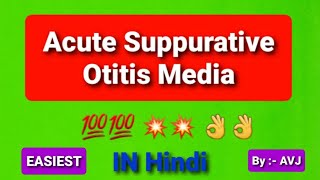 Acute suppurative otitis media in hindi [upl. by Seidule]