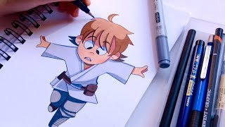 chibi luke skywalker speedpaint [upl. by Reseta]