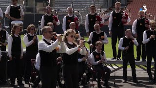 Festival Interceltique de Lorient 2023 La prestation du Bagad Cap Caval Plomeur [upl. by Siraf]