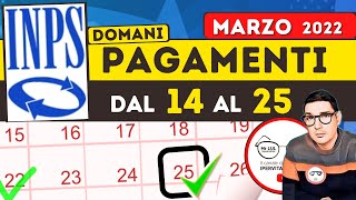 DOMANI⚡ PAGAMENTI INPS dal 14 al 25 MARZO ➡ DATE ANTICIPI AUF RDC PENSIONI NUOVI BONUS 500€ CIG [upl. by Tenrag46]