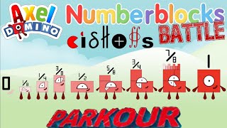 Numberblocks Parkour Battle 8ths Eighths [upl. by Ahtoelc660]