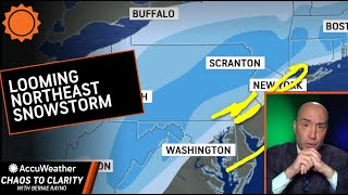 Looming Northeast Weekend Snowstorm  AccuWeather [upl. by Gokey]