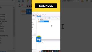 SQL NULL MySQL Workbench [upl. by Erdnassak]