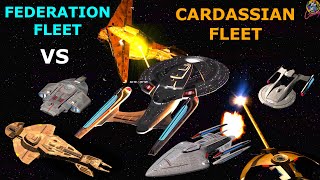 Dominion War Battle Starfleet VS Cardassian Fleet  Star Trek Starship Battles [upl. by Acireh]