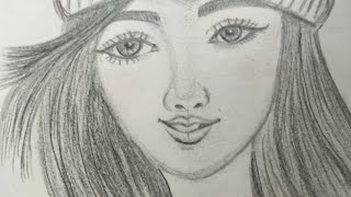 Girl Sketch  Easy and Beautiful [upl. by Aya]