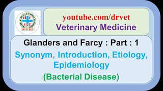 Glanders and Farcy Part 1 synonym introduction etiology epidemiology [upl. by Milburr]