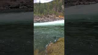 Hidden Waterfall at the swinging Bridge Kootenai Falls Libby Montana [upl. by Korff768]