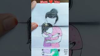 Mother Daughter Love❤️ Emotional Drawing ytshorts mothersday easydrawing viraldrawing [upl. by Nij]