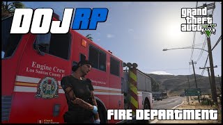 GTA V DOJ  Episode 6  Roach Barbeque Fire Department [upl. by Mathia]