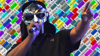 MF DOOM More Rhymin’  Rhyme Scheme Highlighted [upl. by Rimisac]