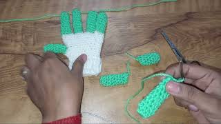 How to crochet easy winter woolen Baby hand gloves [upl. by Garrard]