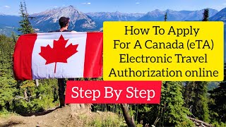 eTA Application Canada eTA Canada [upl. by Ynaffet]