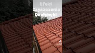 Czyszczenie dachówki przed i efekt po czyszczenie praca mycie clean satisfying jesień mycie [upl. by Eenhpad601]