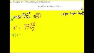 AL Edexcel Jun 2021 paper 2 pure q3 Maths A Level [upl. by Nalat897]