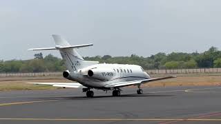 Hawker 750 Aircraft Take off  Private Jet [upl. by Keily]