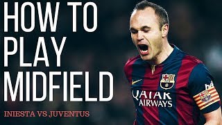 How To Play Center Midfielder In Football  Andres Iniesta Analysis VS Juventus [upl. by Annaerb]