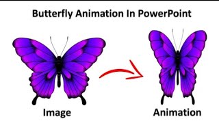 Butterfly Animation in PowerPointpowerpoint tutorialmicrosoft 365 [upl. by Keyte]