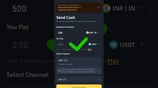 Binance to👍 UPI withdrawal process 🤑hamsterkombat binance withdrawal upitransaction usdt [upl. by Einaj]