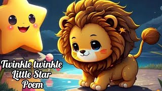 Star poem Fun learninglion and star Rhyme for kidsHindi Rhymeremix version ❤️😍🥳🎉 [upl. by Ashlan]