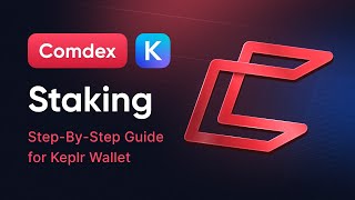 How to stake CMDX on Comdex blockchain using Keplr 0 fees [upl. by Luckin75]