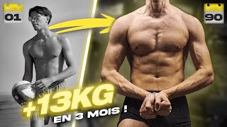 Ma TRANSFORMATION physique 13KG en 3 MOIS  Prise de masse intense [upl. by Rhianon]