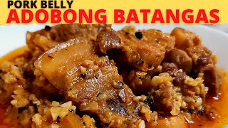 How to Cook Pork ADOBONG BATANGAS  Pork Belly ADOBO  Batangas Style ADOBONG Baboy [upl. by Norvol]