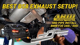 ARM Mid Pipe install for BMW F30 340i and 440i [upl. by Powe]