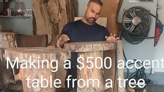 Tree Stump to expensive accent tables [upl. by Pillow]